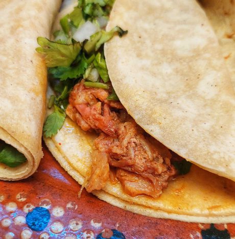 Taco de barbacoa sin queso